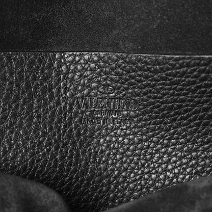 Valentino Garavani VALENTIN Pebbled Calfskin Medium Rockstud Rolling Backpack Black 6 of 7