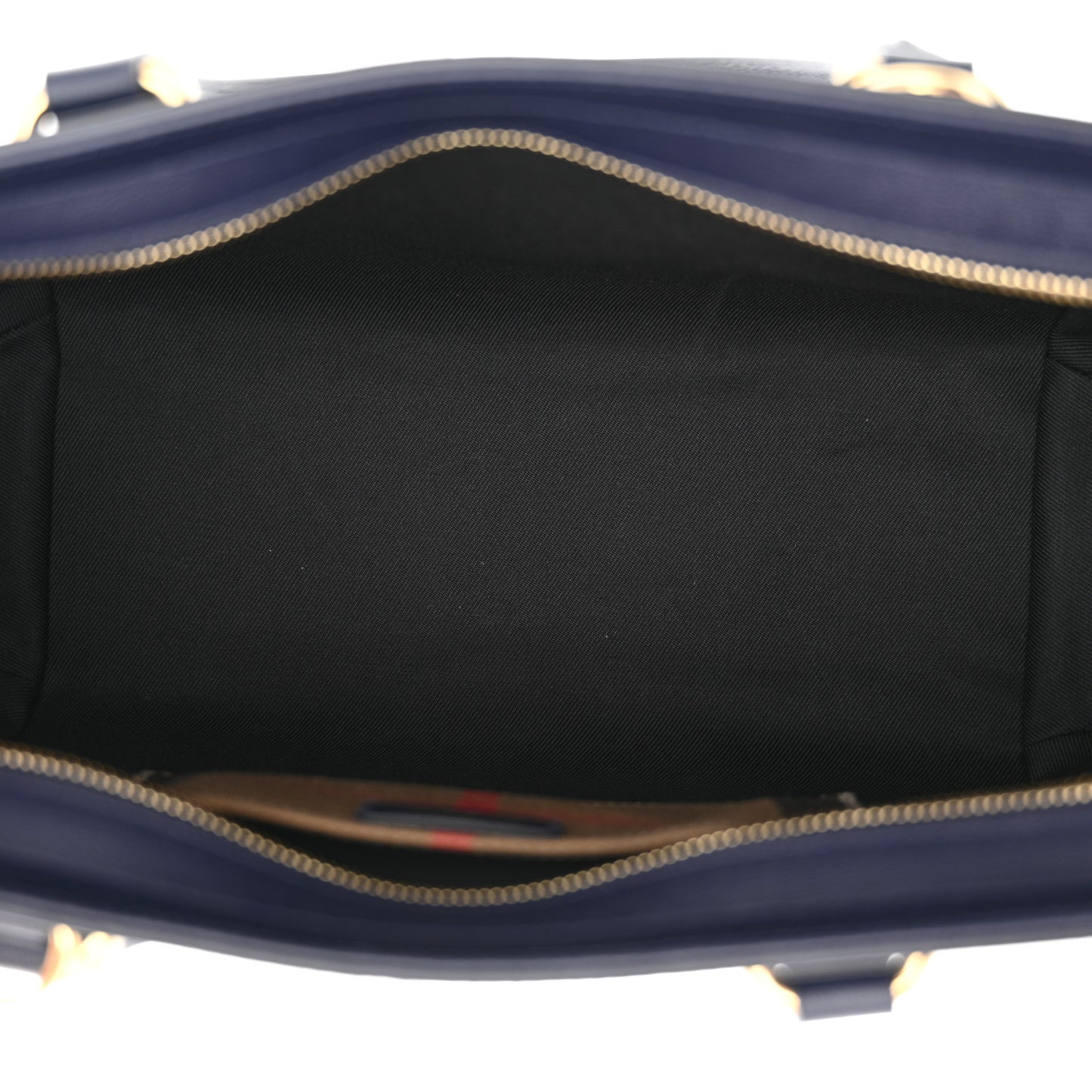 Calfskin Mega Check Small Banwell Tote Dark Canvas Blue