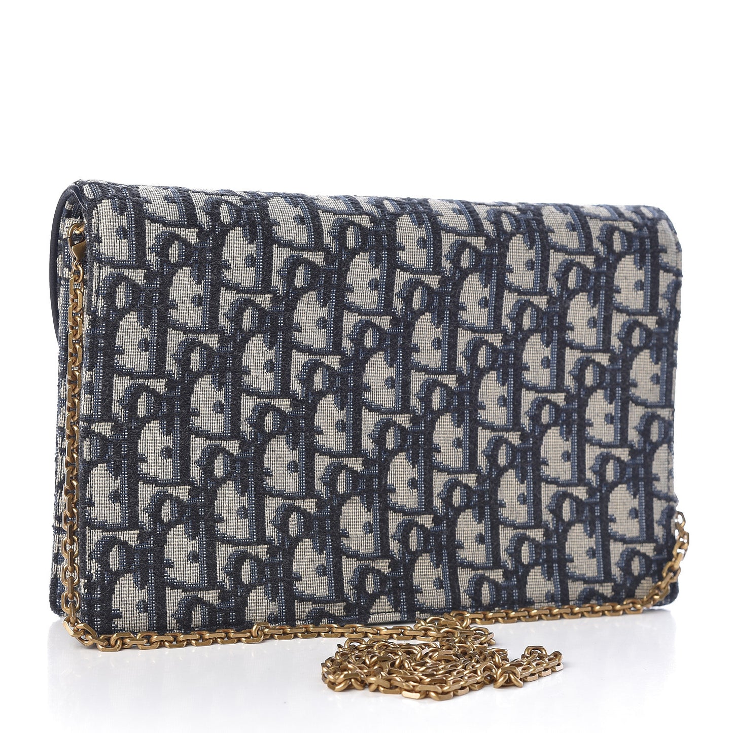 Oblique Saddle Chain Pouch Blue