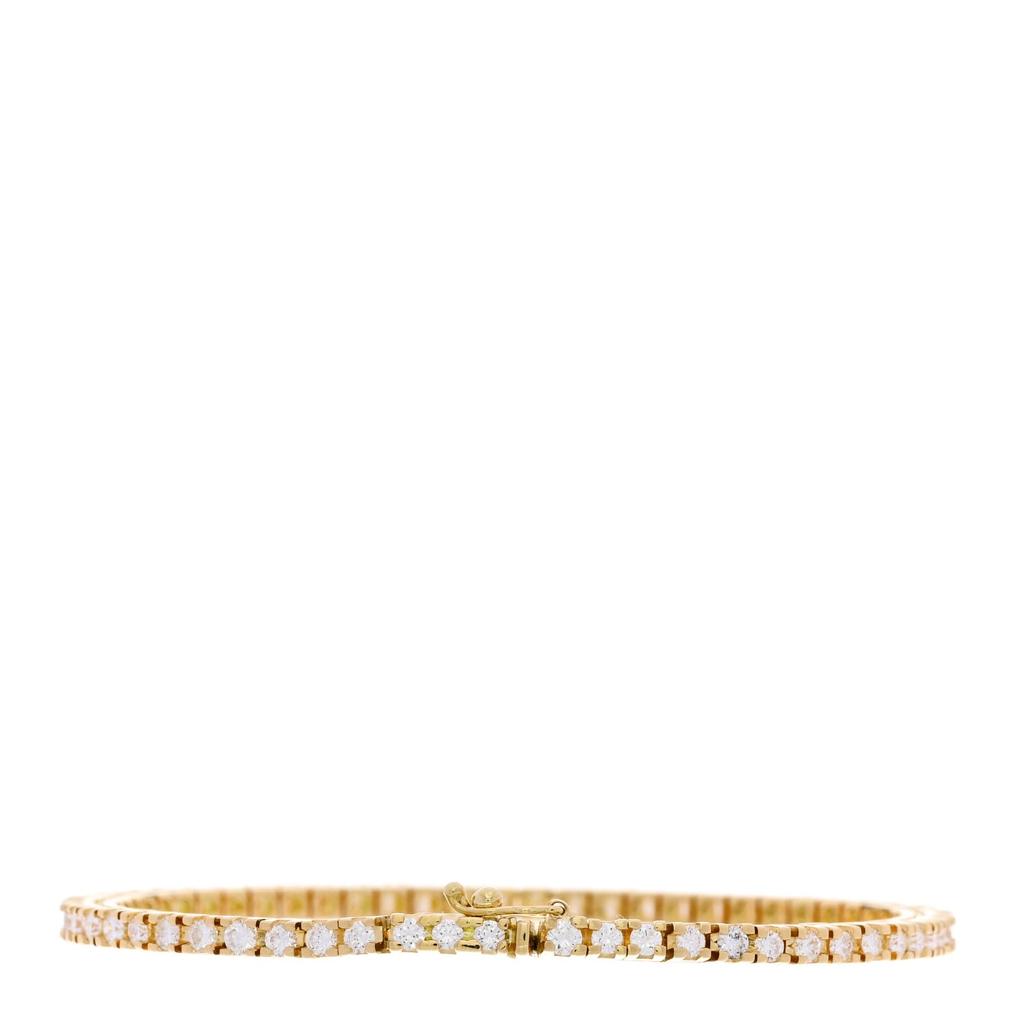 18K Yellow Gold Diamond 2.70ctw Tennis Bracelet