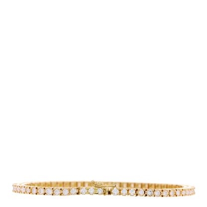 Parker & West by FASHIONPHILE 18K Yellow Gold Diamond 2.70ctw Tennis Bracelet 2 of 4