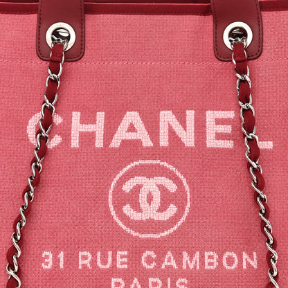 Chanel Canvas Medium Deauville Tote Red 7 of 11
