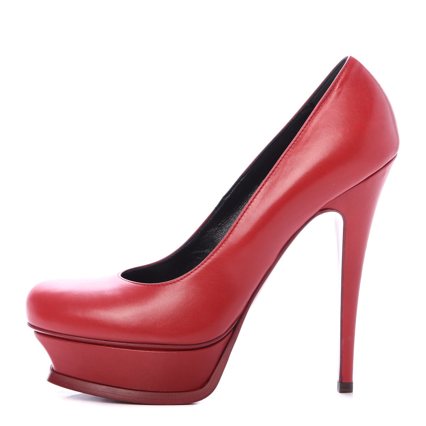 Seta Calfskin Tribute 105 Platform Pumps 37.5 Rouge Orient