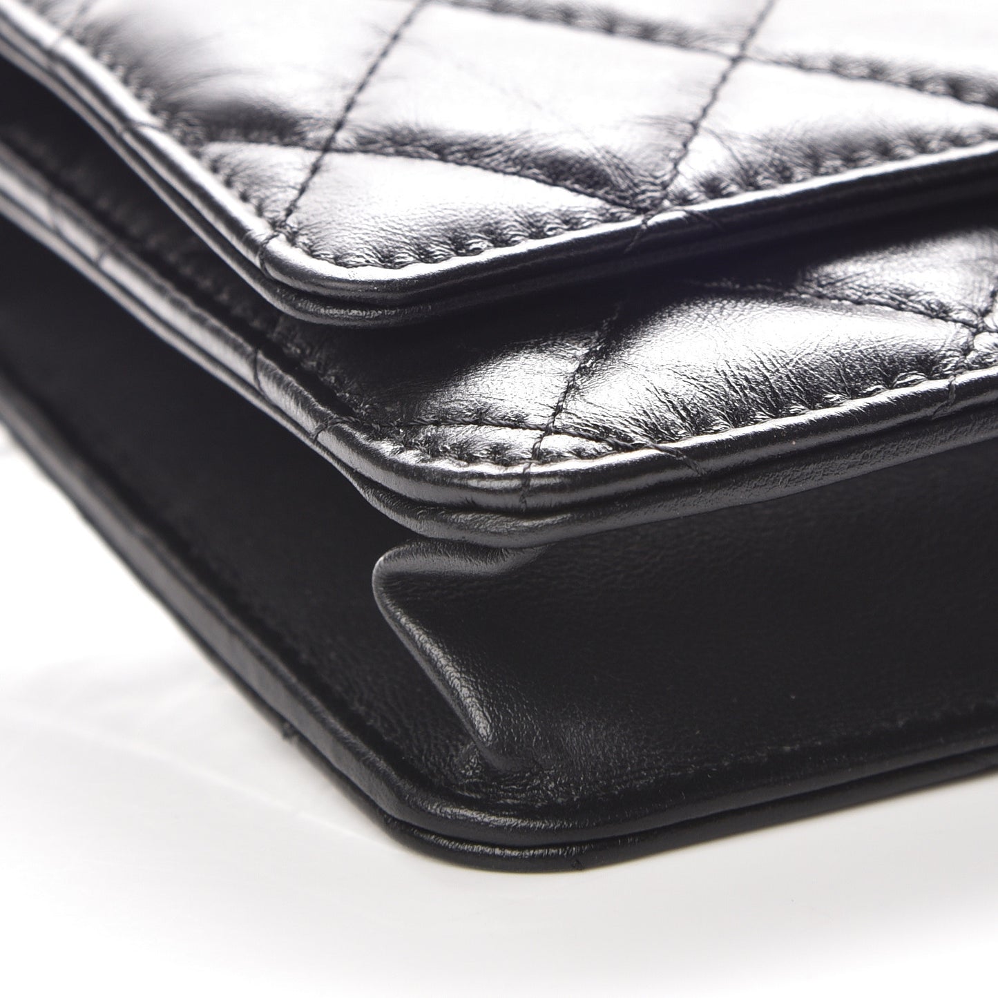 Aged Calfskin Quilted Reissue Wallet On Chain WOC So Black
