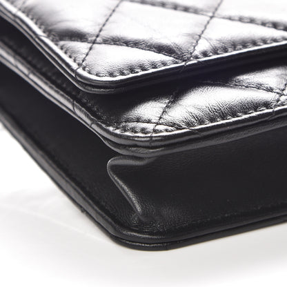 Chanel Aged Calfskin Quilted Reissue Wallet On Chain WOC So Black 9 of 11