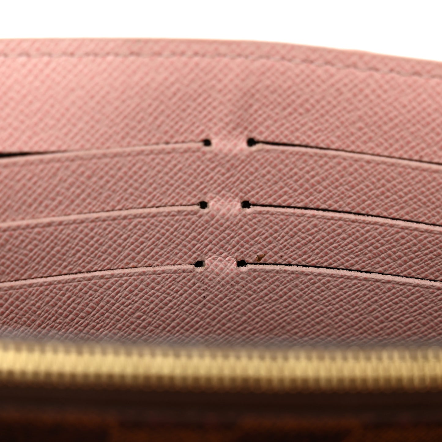 Damier Ebene Studded Sarah Wallet NM Rose Ballerine