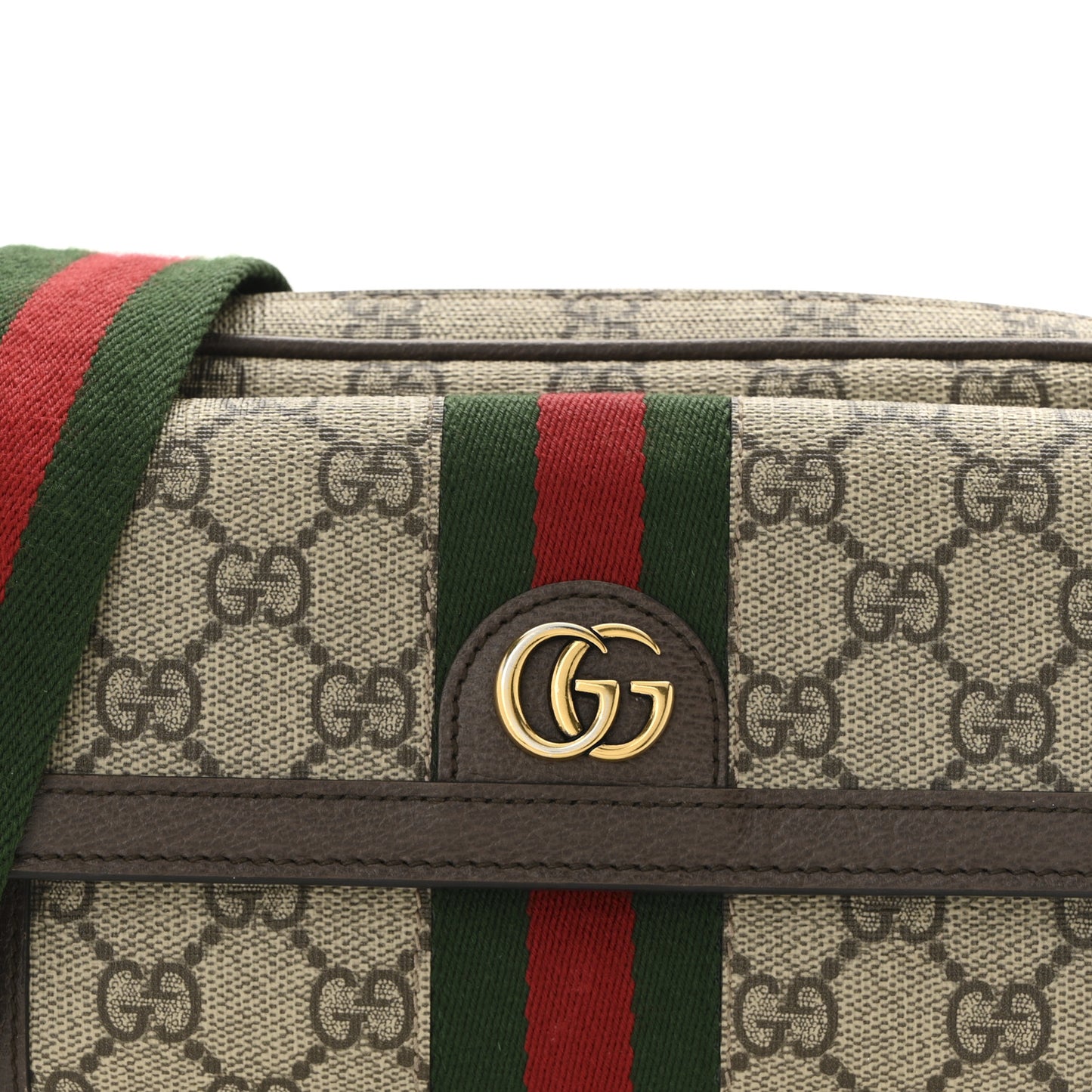 GG Supreme Monogram Web Mini Ophidia Bag Beige Ebony