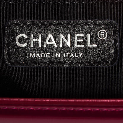 Chanel Metallic Patent Calfskin Quilted Small Boy Flap Pink 7 of 9