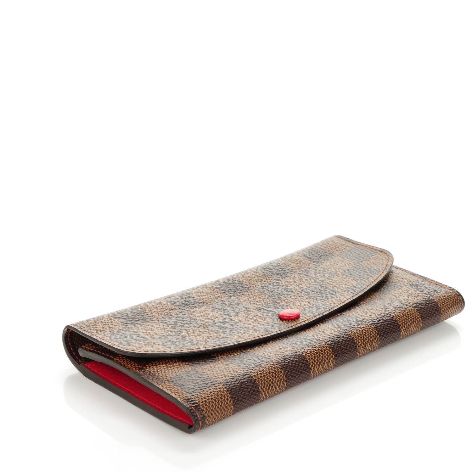 Louis Vuitton Damier Ebene Emilie Wallet Red 4 of 8