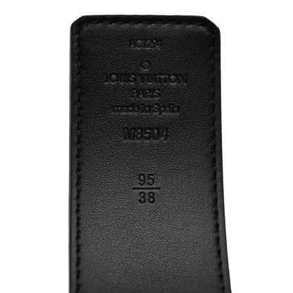 Louis Vuitton Monogram Eclipse 40mm LV Line Initiales Reversible 95 38 Belt Black 5 of 8