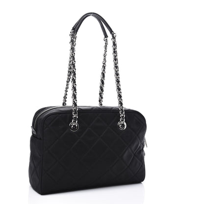 Prada Nylon Tessuto Impuntu Quilted Shoulder Bag Black 2 of 10