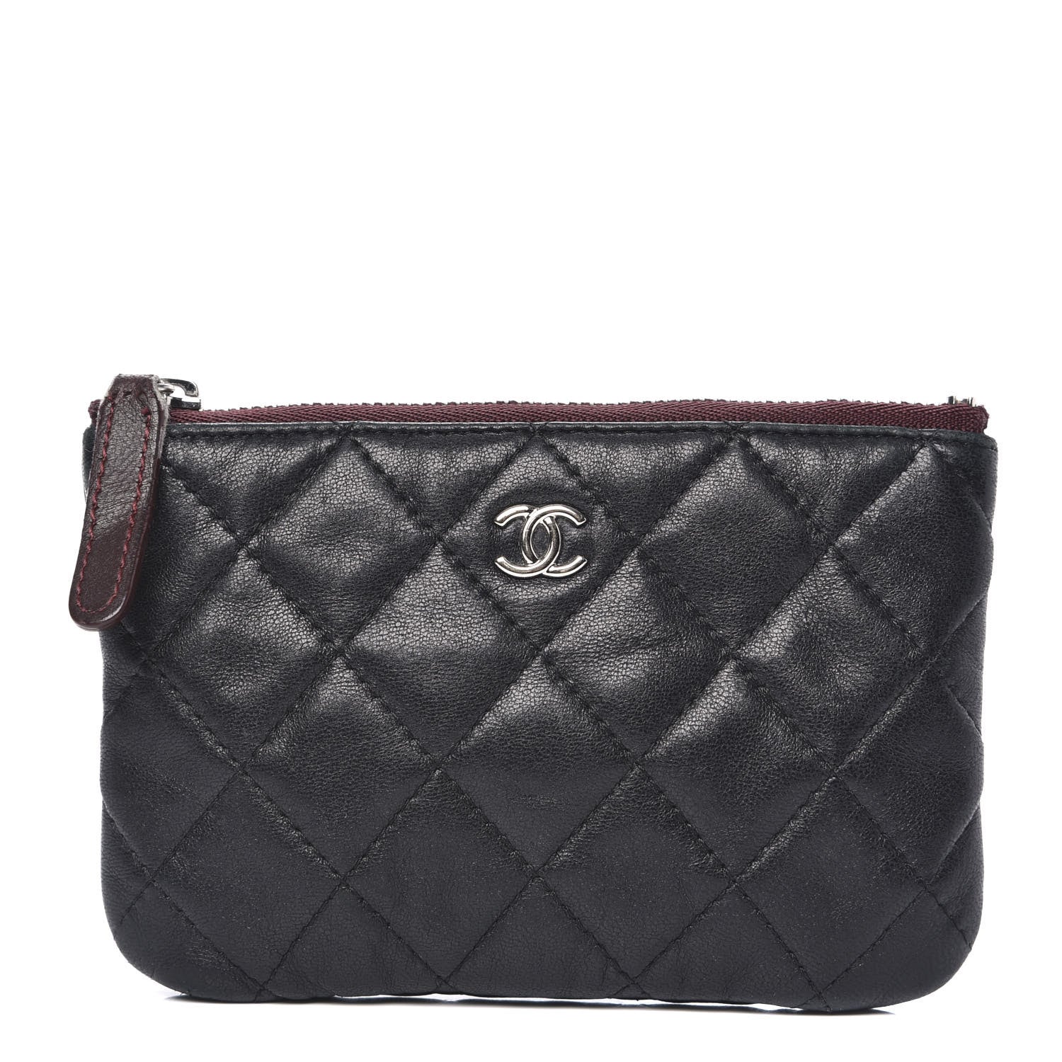 Chanel Lambskin Quilted Small Cosmetic Case Black 1 of 12