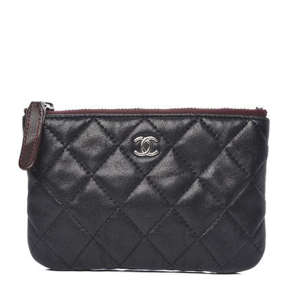 Chanel Lambskin Quilted Small Cosmetic Case Black 1 of 12