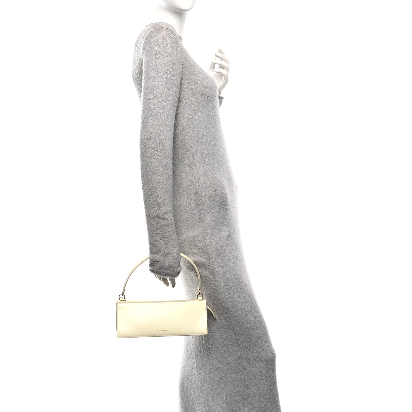 Calfskin Pencil Shoulder Bag Creme