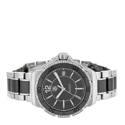 Tag Heuer Stainless Steel Ceramic Diamond Bezel 34mm Formula 1 Lady Quartz Watch Black WAH1212 2 of 6