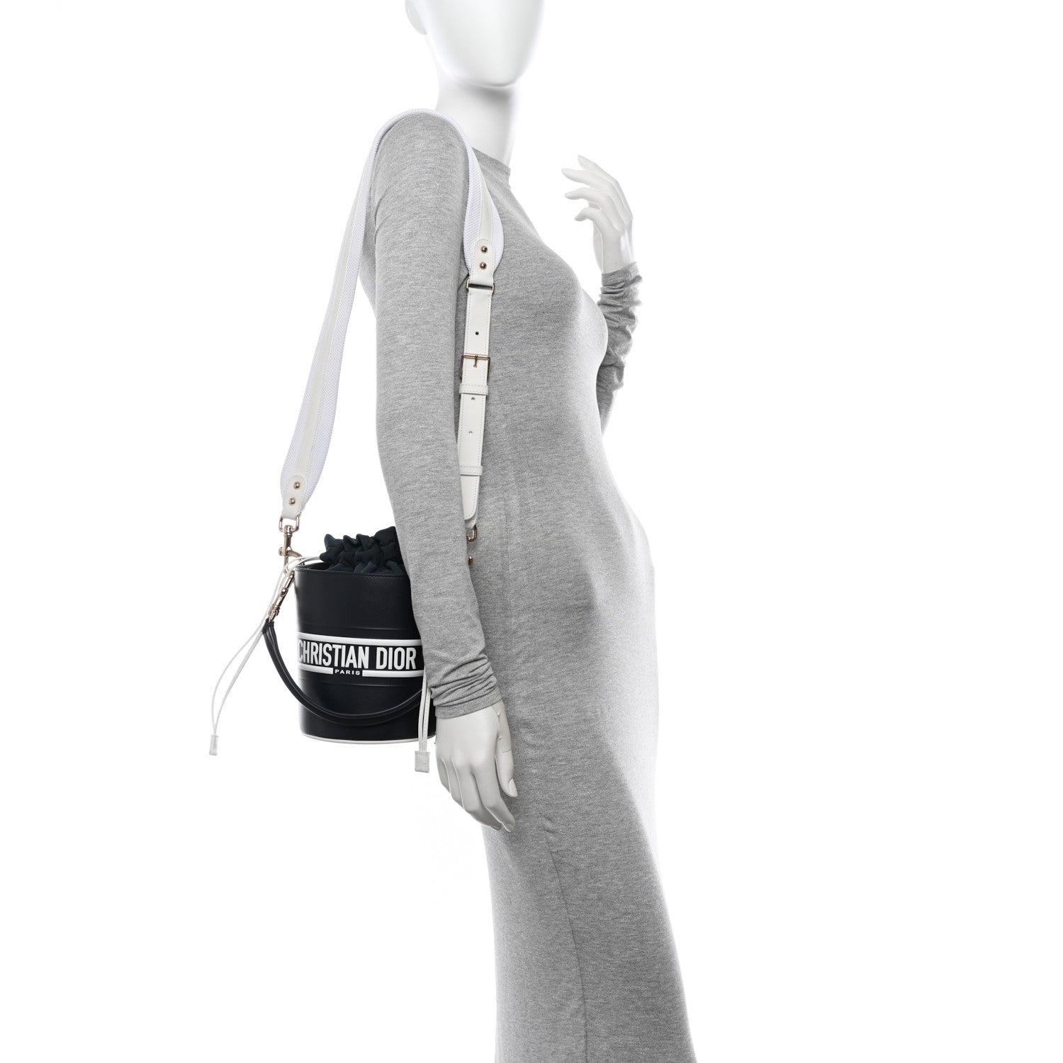 Christian Dior Calfskin Small Dior Vibe Bucket Blue 2 of 10