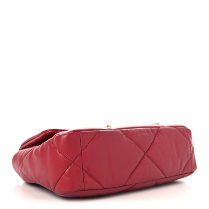 Chanel Lambskin Quilted Medium Chanel 19 Flap Red 4 of 10