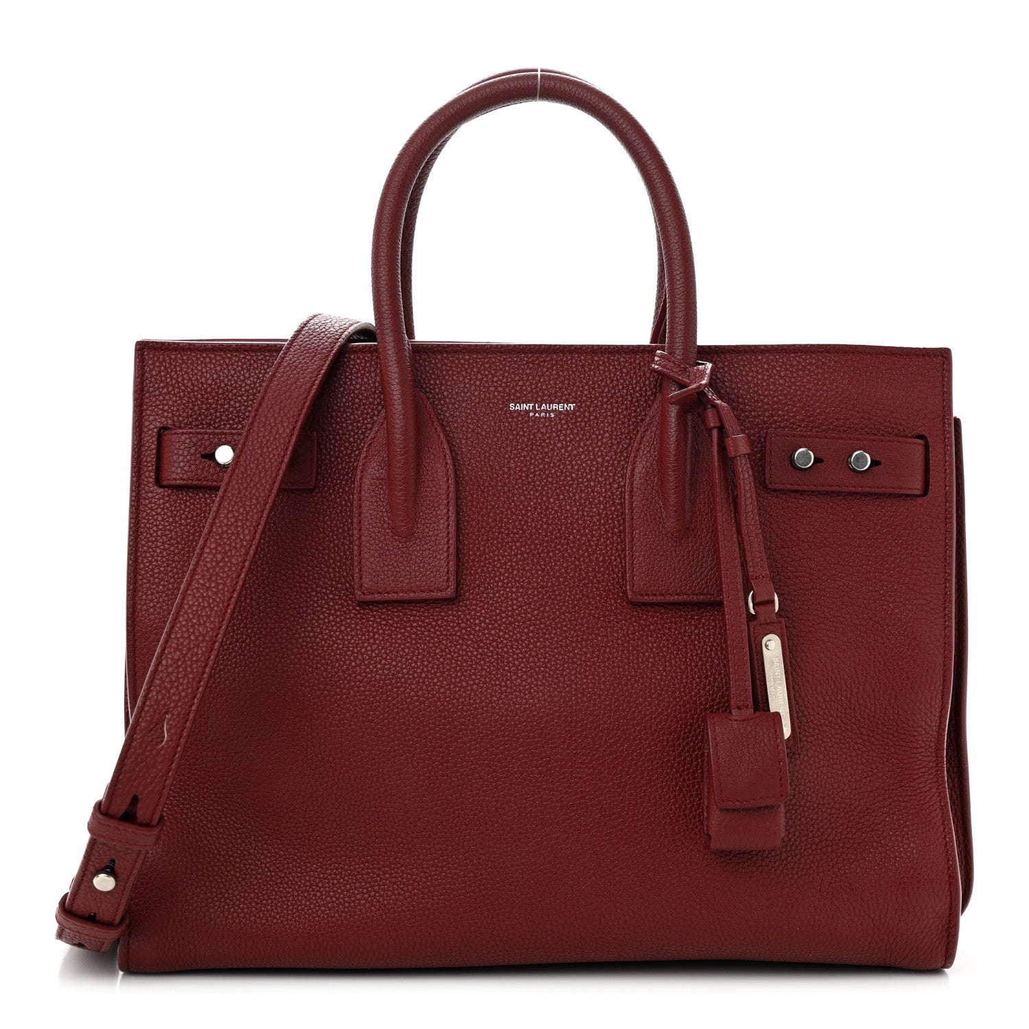 Saint Laurent Grained Calfskin Small Supple Sac De Jour Dark Pallisandre 1 of 9