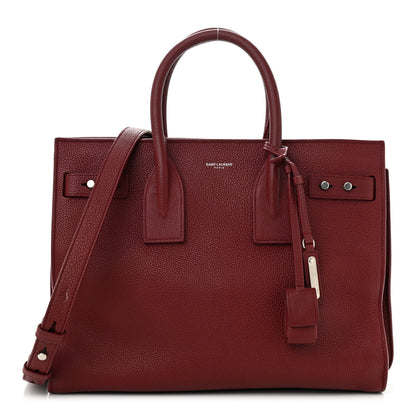 Saint Laurent Grained Calfskin Small Supple Sac De Jour Dark Pallisandre 1 of 9