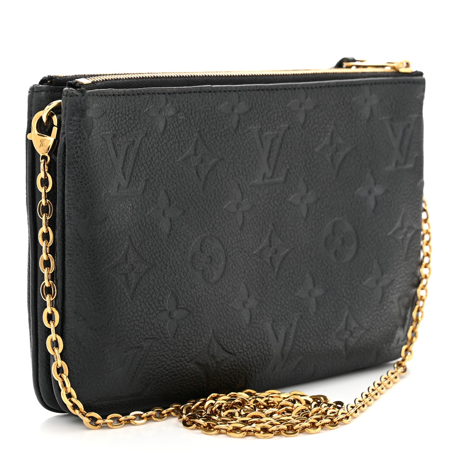 Louis Vuitton Empreinte Double Zip Pochette Black 3 of 12