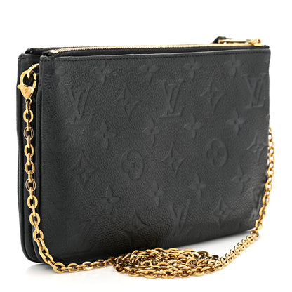 Louis Vuitton Empreinte Double Zip Pochette Black 3 of 12