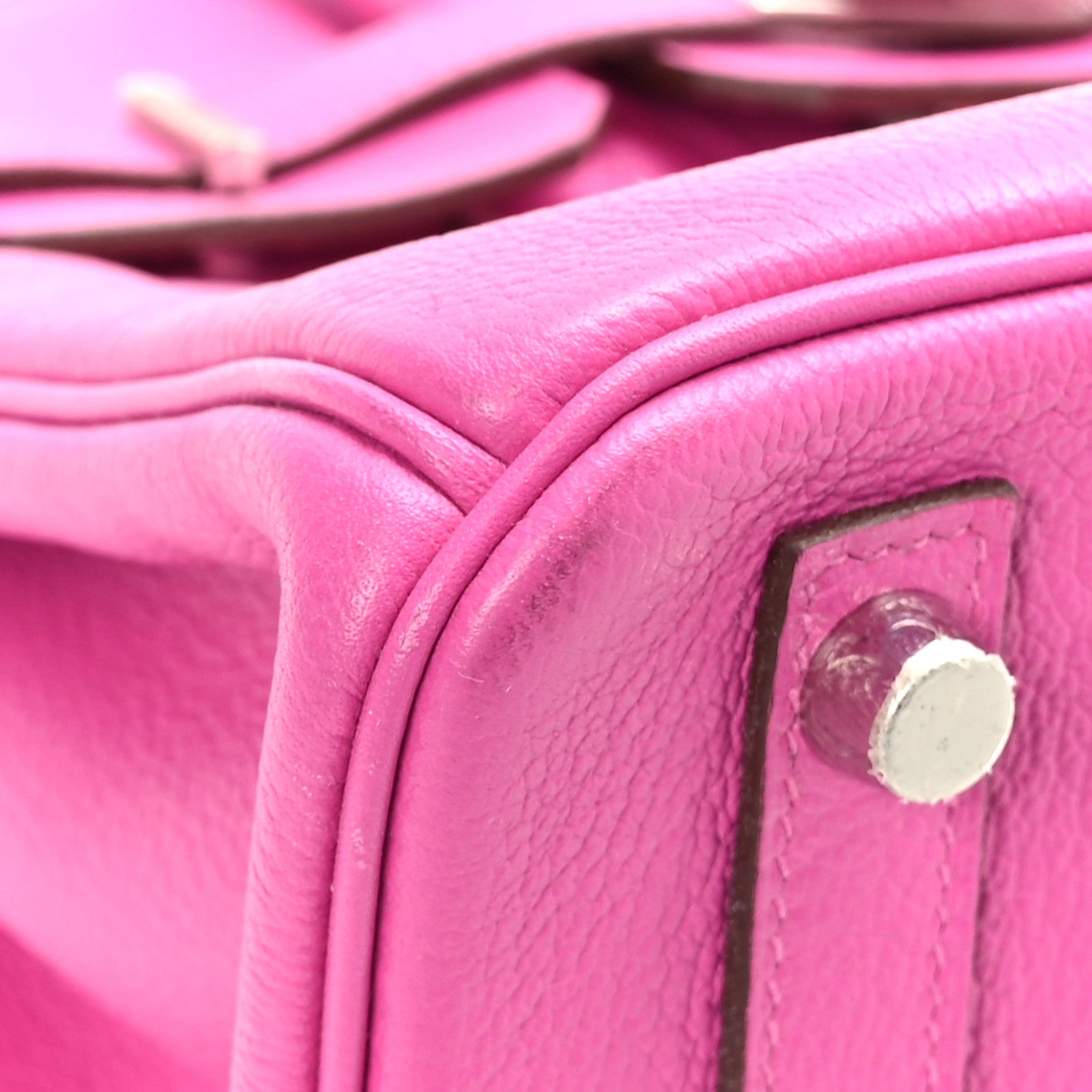Hermes Taurillon Novillo Verso Birkin 25 Magnolia Rouge Casaque 8 of 11