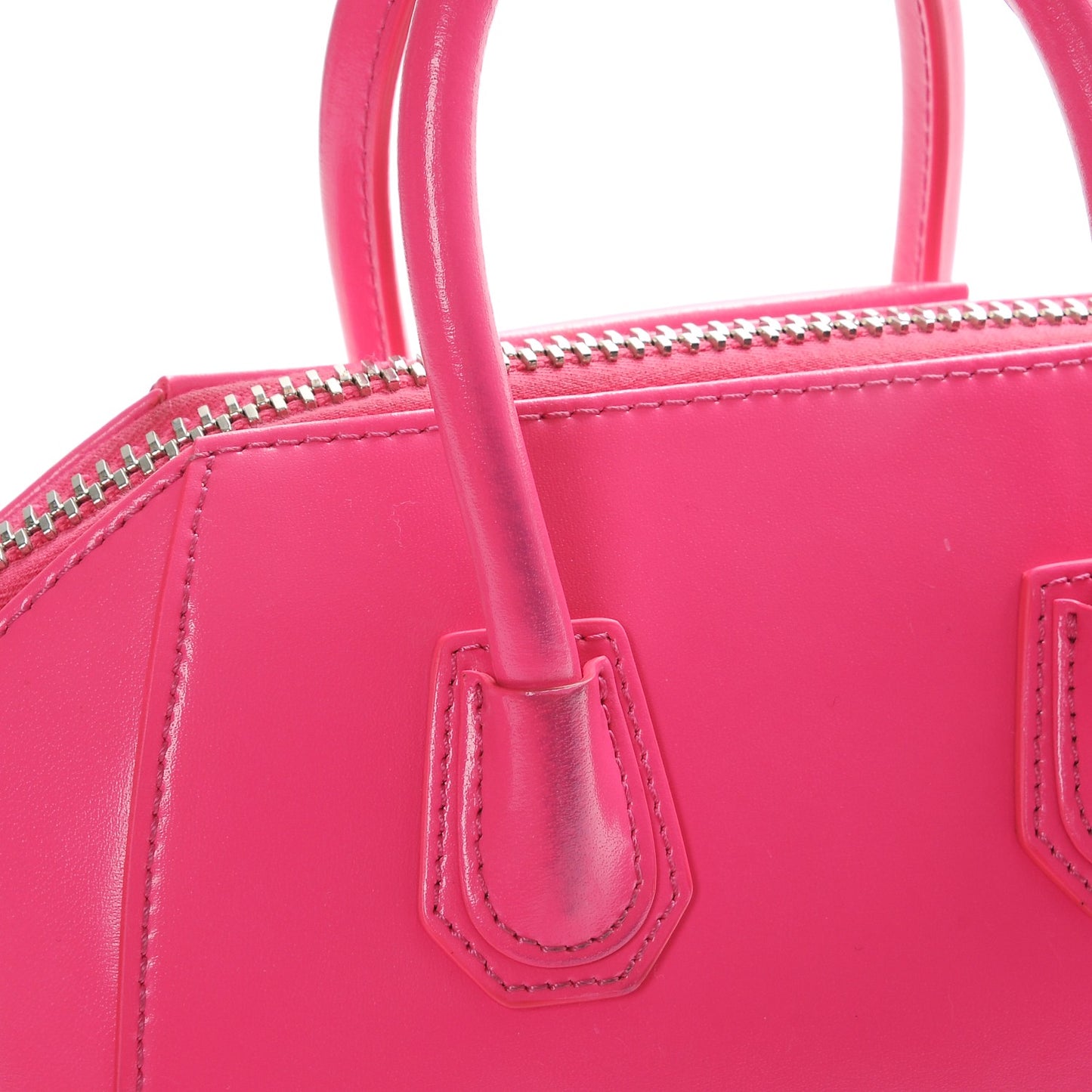Shiny Lord Calfskin Mini Antigona Shocking Pink