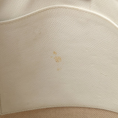 Hermes Toile Taurillon Clemence Evelyne PM Blanc White 13 of 18