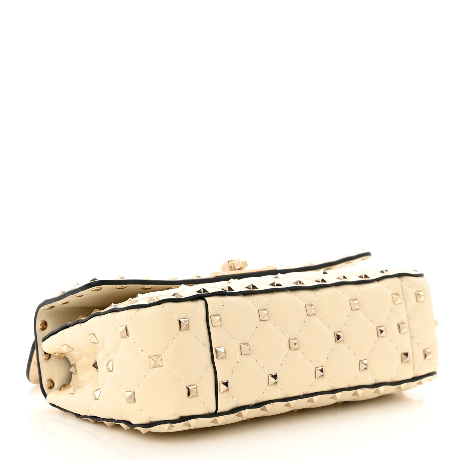 Valentino Garavani Nappa Small Rockstud Spike Shoulder Bag Light Ivory 4 of 10