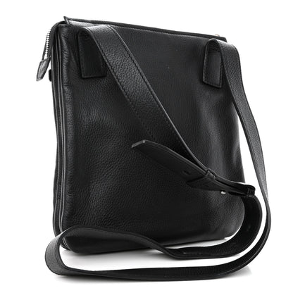 Salvatore Ferragamo Grained Calfskin Logo Shoulder Bag Black 3 of 10