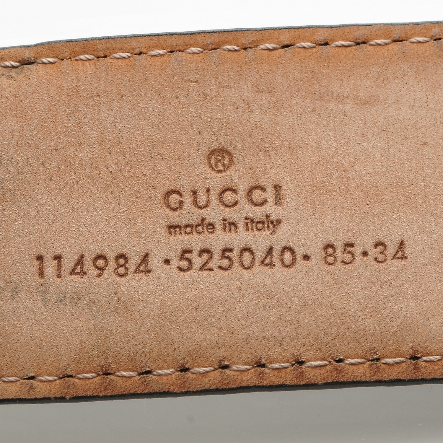 Gucci Guccissima Interlocking G Belt 85 34 Black 5 of 7