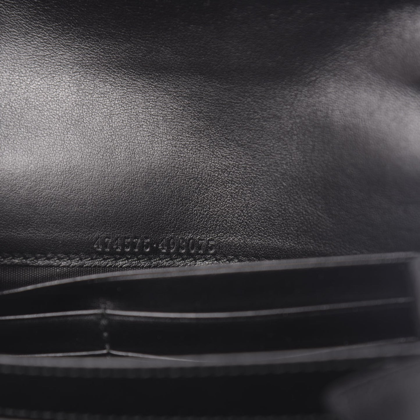 Calfskin Matelasse GG Marmont Chain Wallet Black