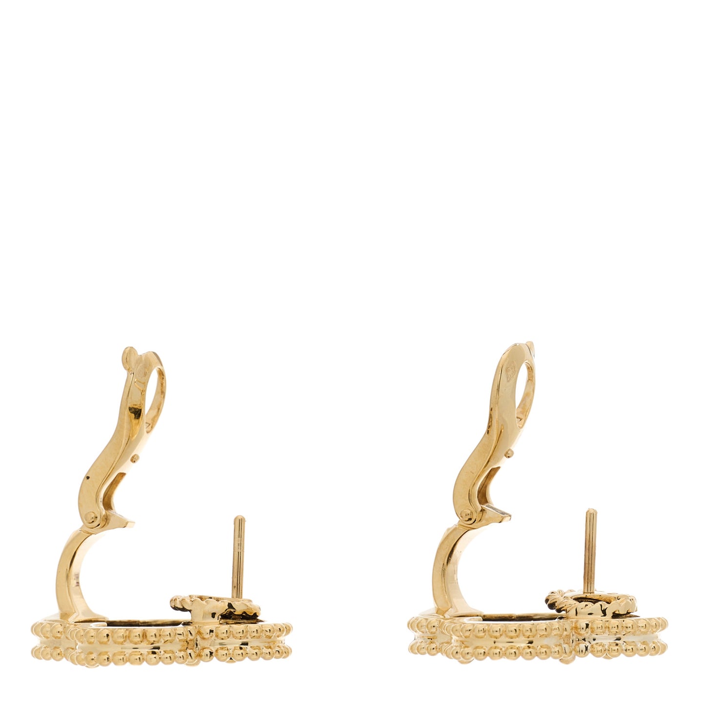 18K Yellow Gold Black Onyx Magic Alhambra Earrings