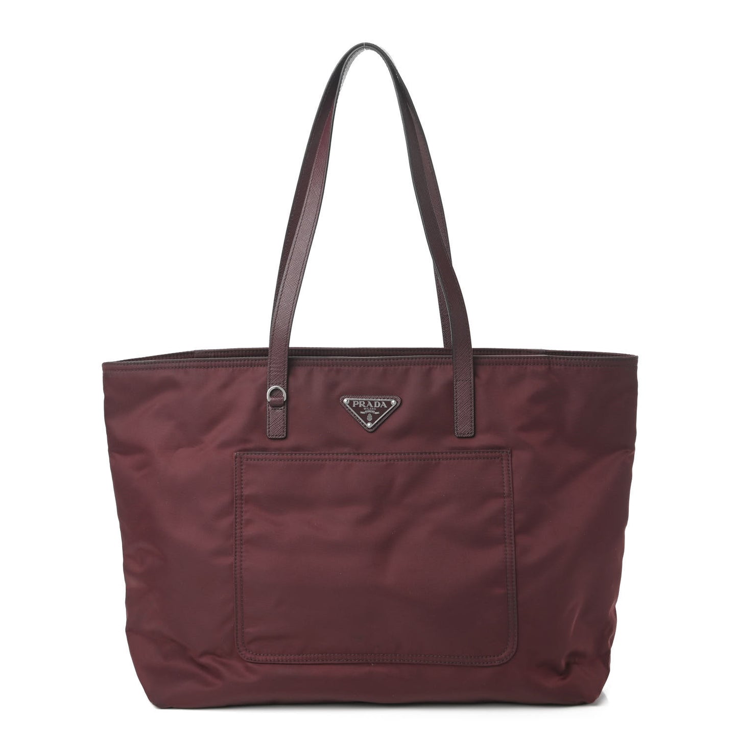 Tessuto Nylon Saffiano Tote Granato
