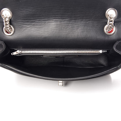 Balenciaga Nylon Jacquard Diagonal Logo Medium Scarf Lock Chain Shoulder Bag Black Red 5 of 6