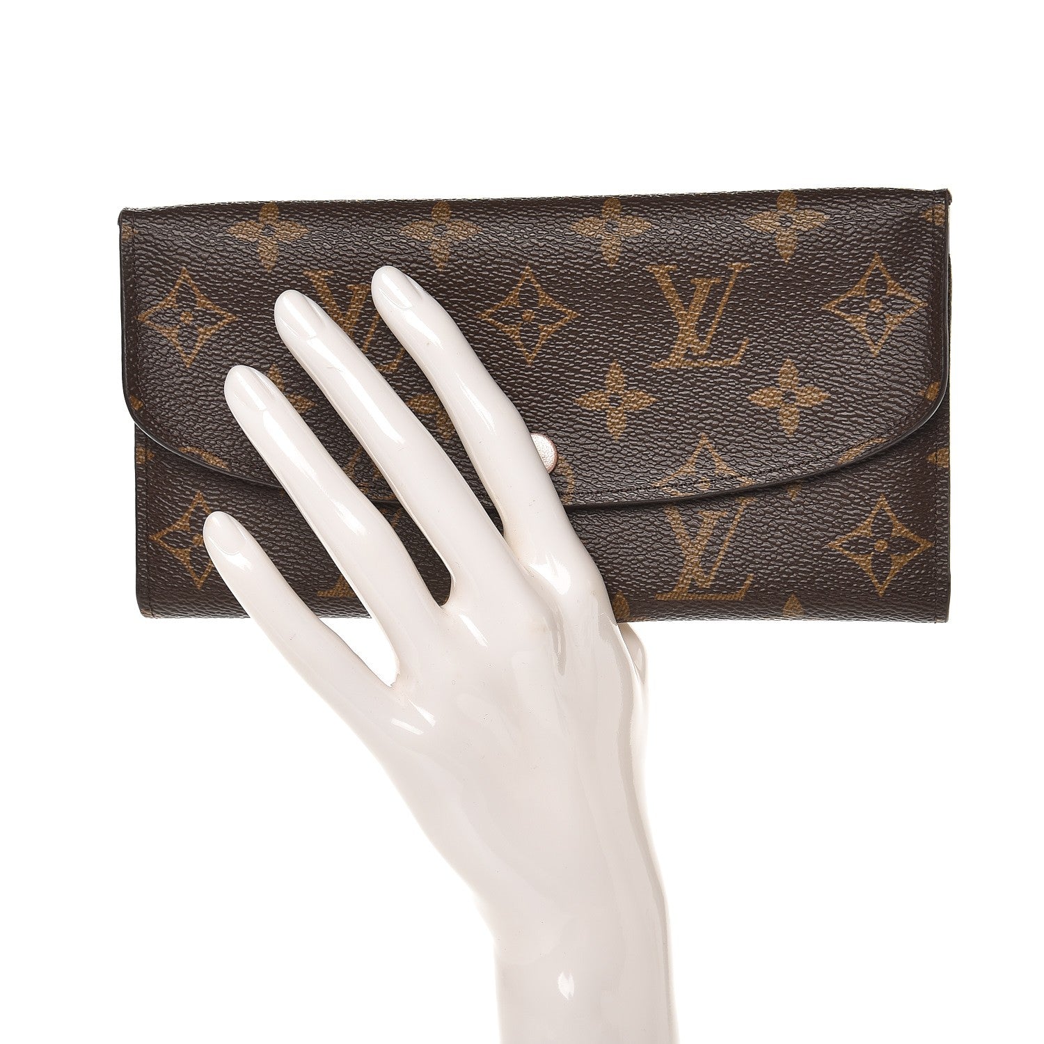 Louis Vuitton Monogram Emilie Wallet Rose Nacre 2 of 7