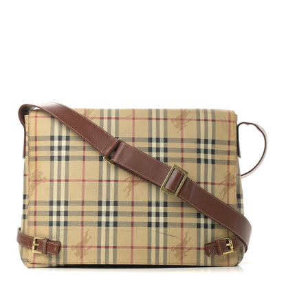 Burberry Haymarket Check Messenger Bag Brown 1 of 17