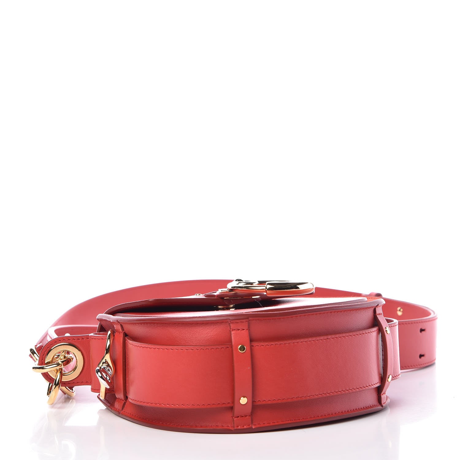 Chloe Calfskin Small Tess Bag Plaid Red 4 of 8