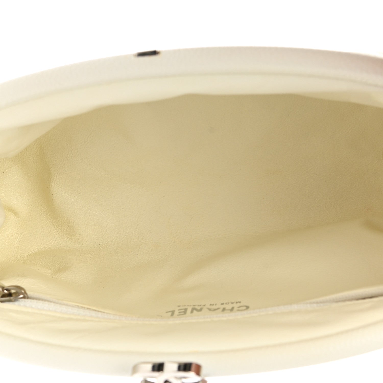Chanel Caviar Quilted Timeless Clutch White 6 of 10