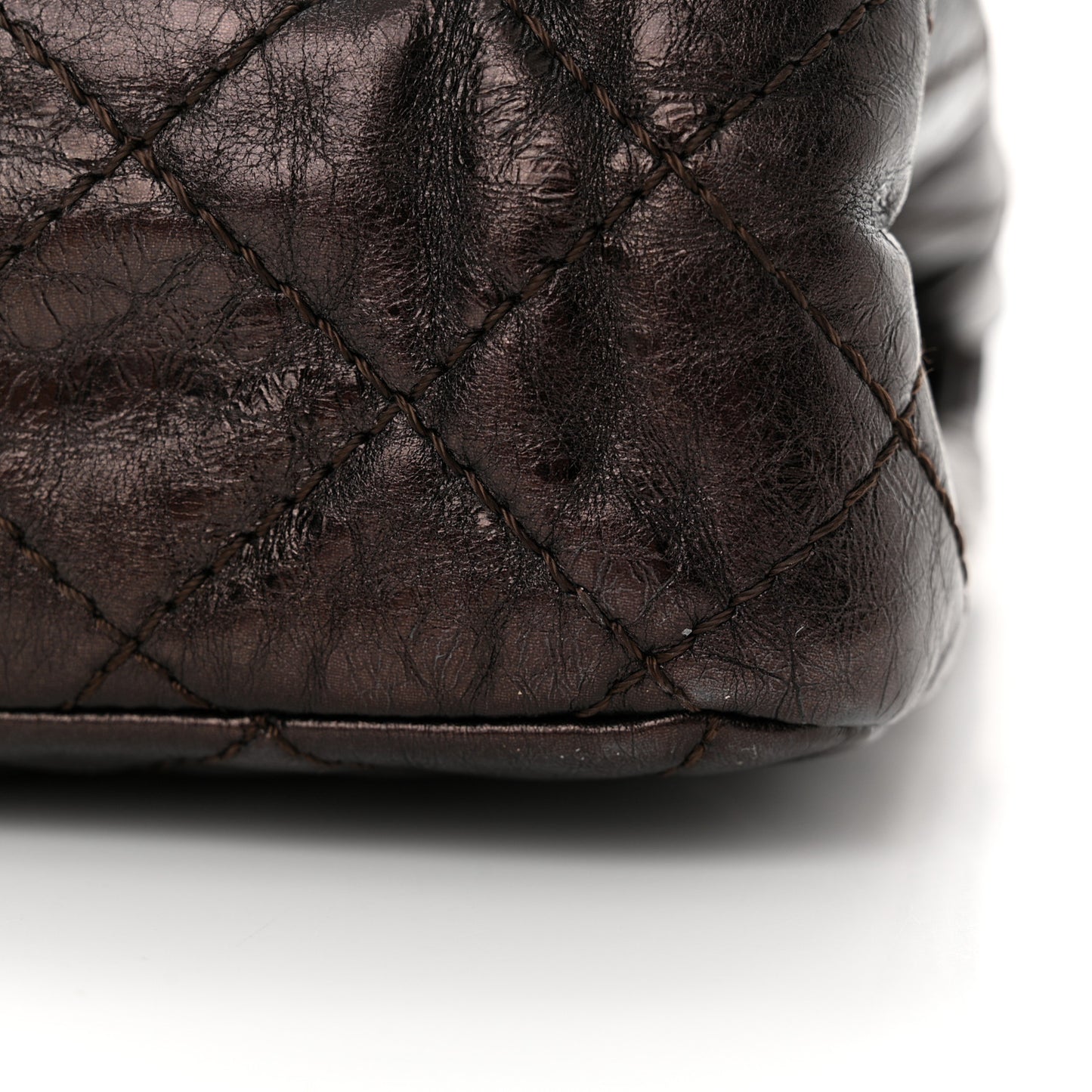 Metallic Aged Calfskin Quilted 2.55 Reissue 226 Flap Brown