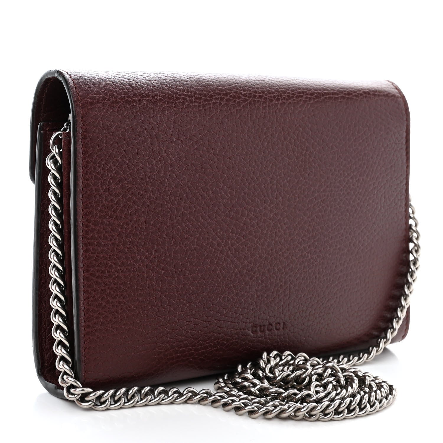 Gucci Dollar Calfskin Crystal Mini Dionysus Chain Wallet Vintage Bordeaux 3 of 13