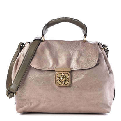 Chloe Metallic Calfskin Medium Elsie Satchel Gold Green 1 of 7