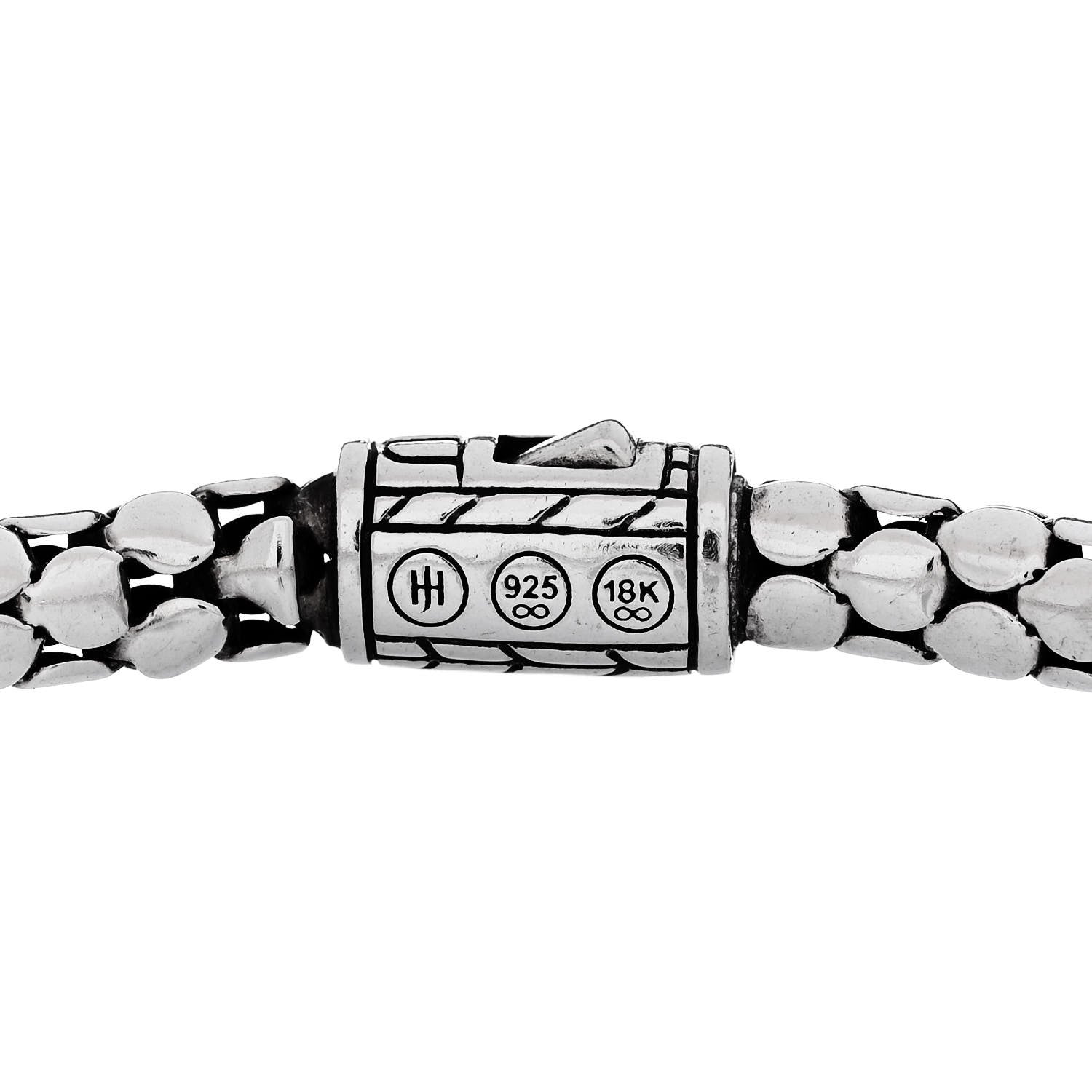 John Hardy Sterling Silver 18K Yellow Gold 6mm Dot Bracelet 3 of 5