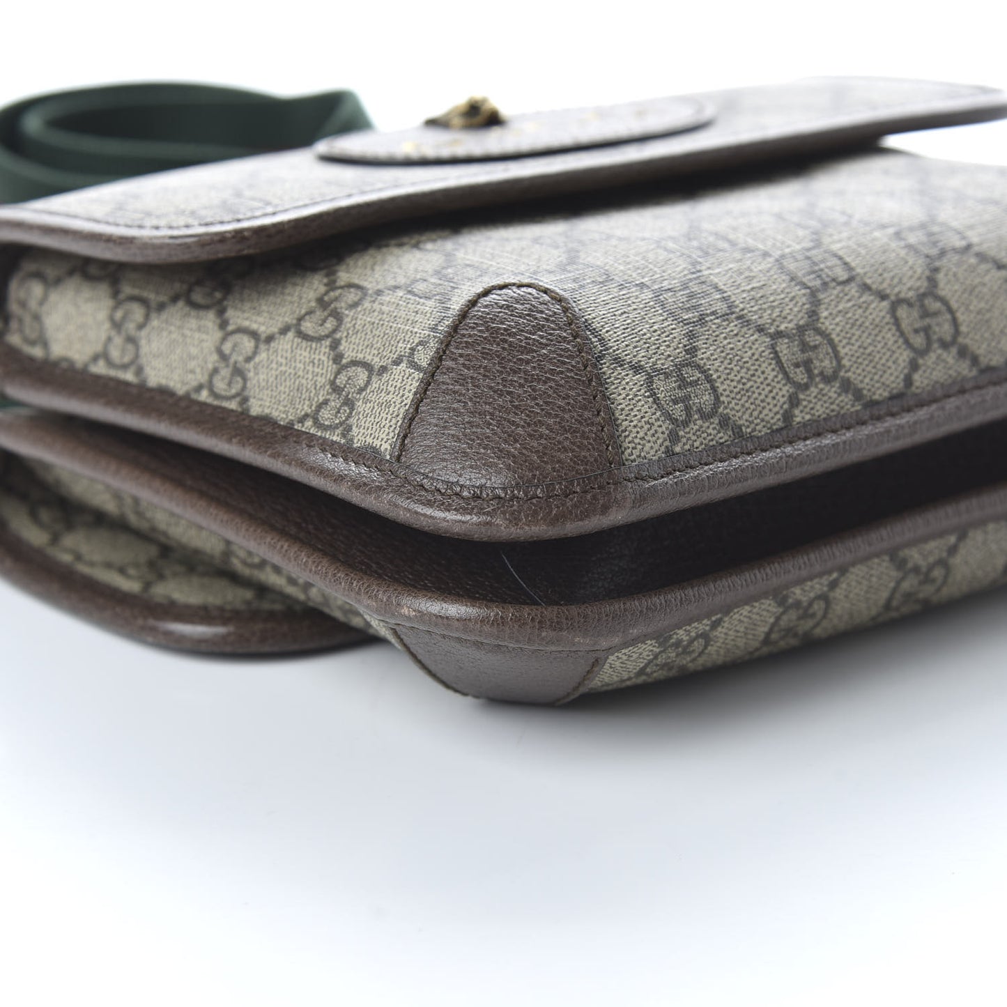 GG Supreme Monogram Web Small Neo Vintage Double Flap Messenger Bag Beige New Acero