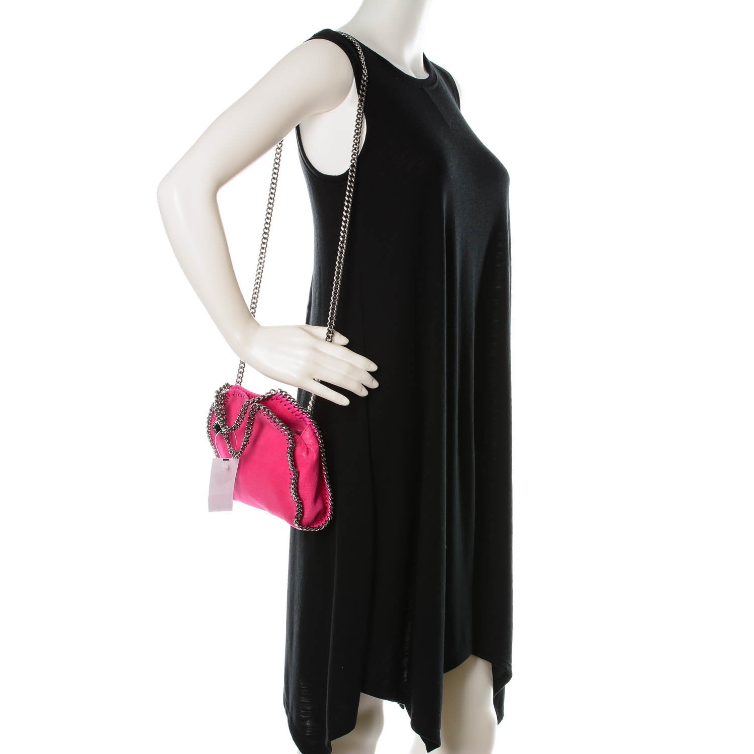 Stella McCartney Shaggy Deer Tiny Falabella Tote Hot Pink 2 of 8