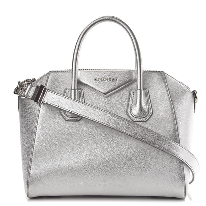 Givenchy Metallic Sugar Goatskin Small Antigona Silver 1 of 7