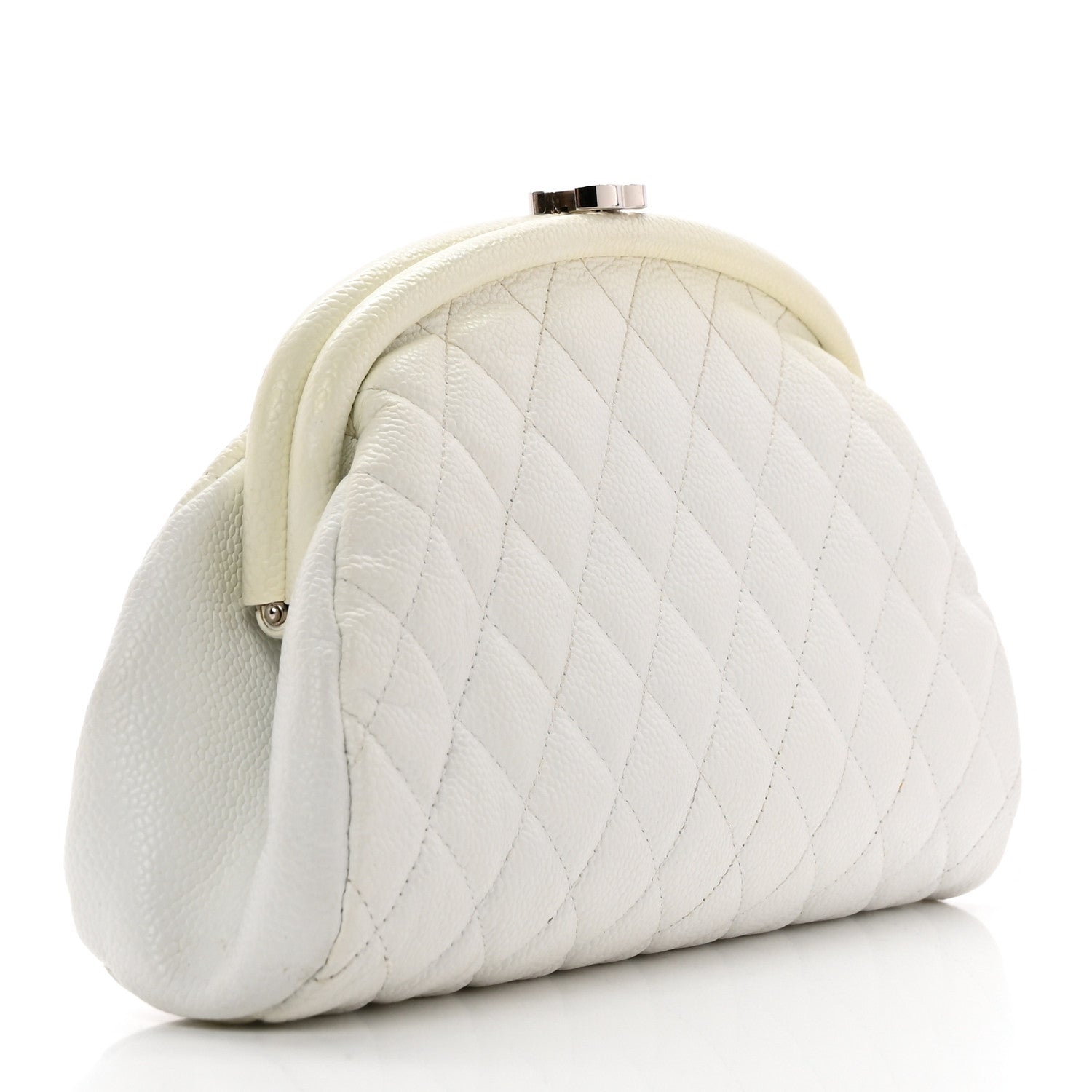 Chanel Caviar Quilted Timeless Clutch White 3 of 12