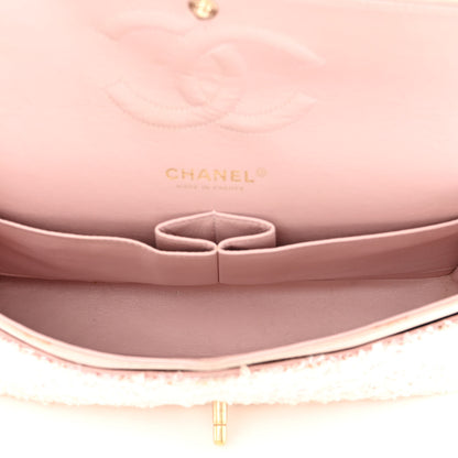 Chanel Tweed Medium Double Flap Pink 5 of 18