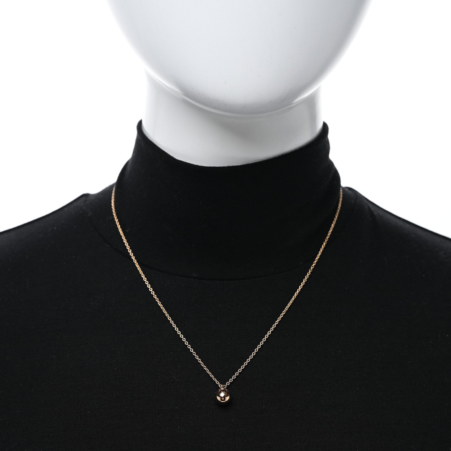 Tiffany 18K Rose Gold 8mm HardWear Ball Pendant Necklace 2 of 5