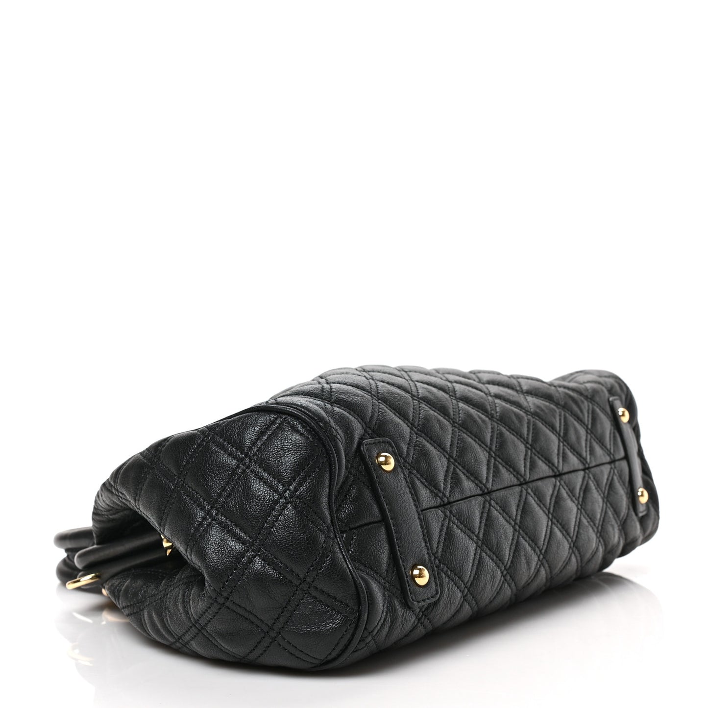 Calfskin Quilted Stam Black